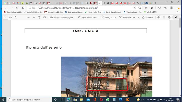 Appartamento all'asta in Via Anna Frank 1.