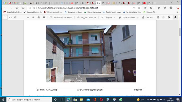 Appartamento all'asta in Via Don Paolo Ziotti 7.